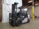2008 Nissan Pf60 6000lb Pneumatic Forkift Lpg Fuel Lift Truck Cab With Heat Forklifts photo 2