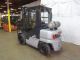 2008 Nissan Pf60 6000lb Pneumatic Forkift Lpg Fuel Lift Truck Cab With Heat Forklifts photo 4
