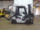 2008 Nissan Pf60 6000lb Pneumatic Forkift Lpg Fuel Lift Truck Cab With Heat Forklifts photo 7