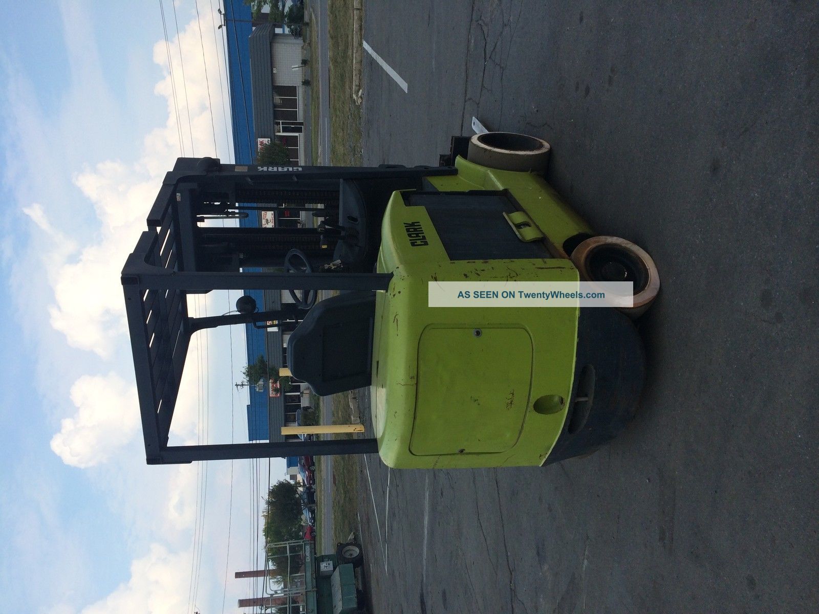 Clark 6000lb Cap. Electric Forklift 42 " Forks Quad Mast 256 " Lift