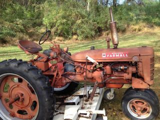 Farmall C With 6 ' Woods Mower photo