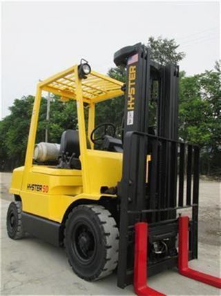 Hyster H50xm Forklift Lift Truck Hilo Fork,  5000lb Cap,  Pneumatic Tire photo