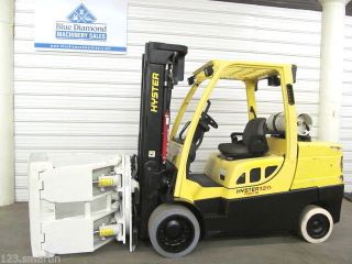 2007 Hyster S120ft,  12,  000 Lb Cushion Forklift,  Lp Gas,  Three Stage Mast,  4 Way photo