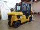 2010 Caterpillar P12000 12000lb Pneumatic Forklift Lpg Lift Truck Cab W/ Heat Forklifts photo 5