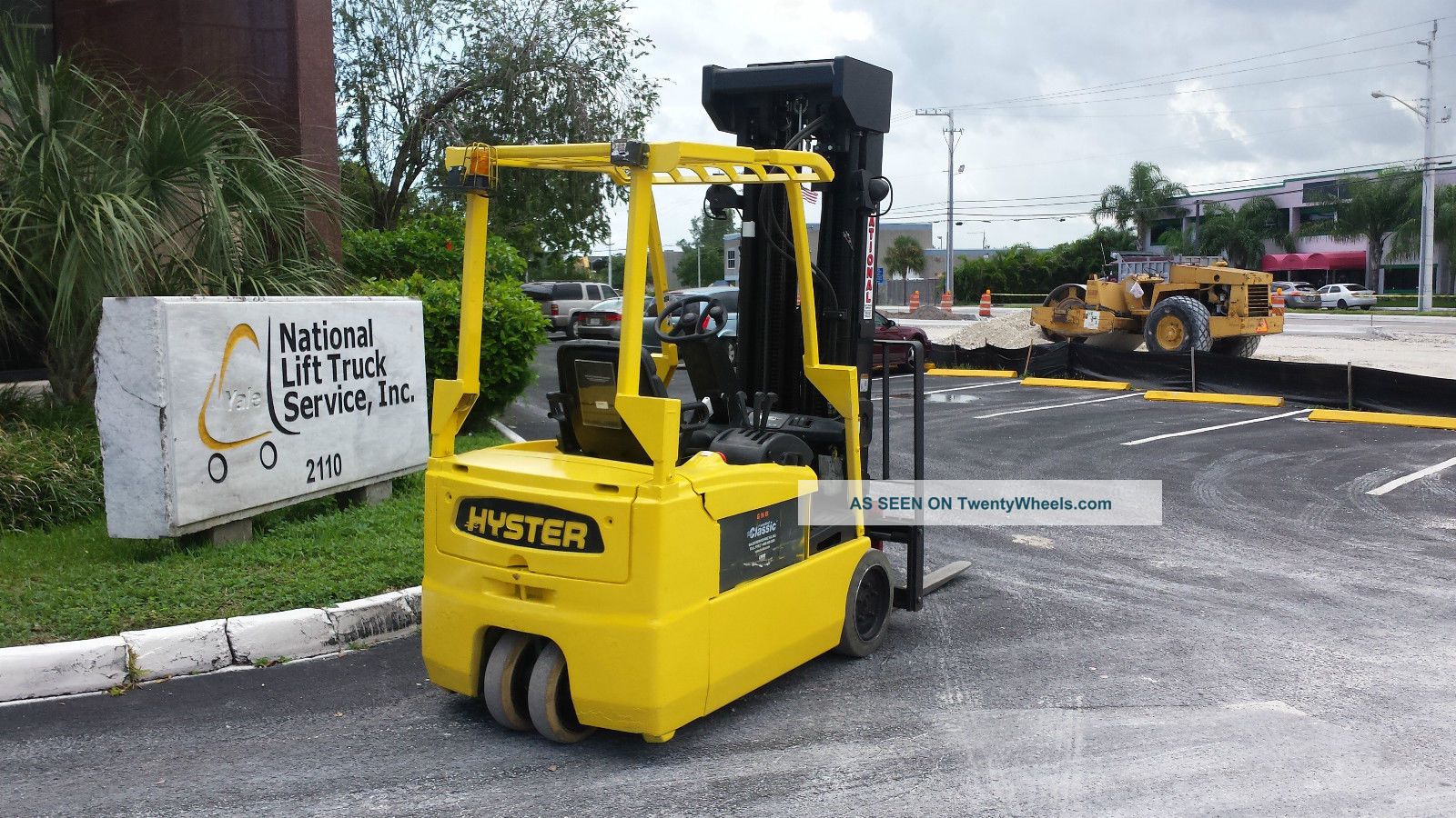2009 Hyster Forklift A/c Power 3 Wheel Electric J40zt Quad Mast