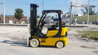 2008 Yale Forklift Glc050vx Tall Mast Side Shift Great Deal photo