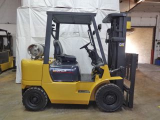 2000 Cat Caterpillar Gp25k 5000lb Solid Pneumatic Forklift Lpg Lift Truck Hi Lo photo