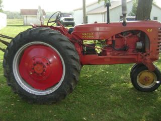 Massey Harris 44 Gas Tractor + 2 Row Cultivaters + Danuser F2 Post Hole Digger photo