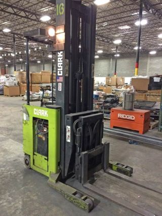 1987 Clark 2650lb Electric Rider Forklift Order Picker Model Np12d photo