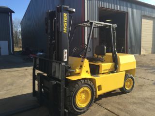 Hyster Diesel Forklit 11000lb 3 Stage Side Shift Tires photo