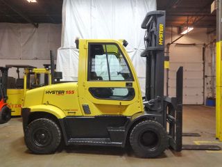 2011 Hyster H155ft 15500lb Dual Drive Pneumatic Forklift Diesel Lift Truck photo