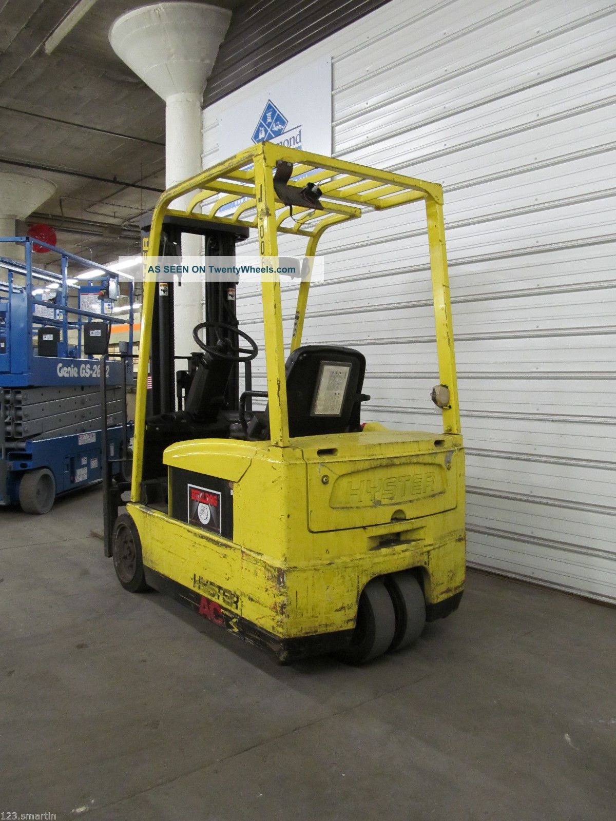 2004 ' Hyster 3, 500 Lb. Three Wheel Electric Forklift, Three Stage