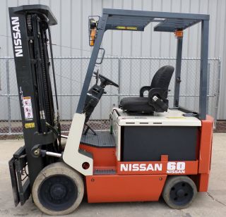 Nissan Model Cwgp02l30s (2004) 6000lbs Capacity Great 4 Wheel Electric Forklift photo