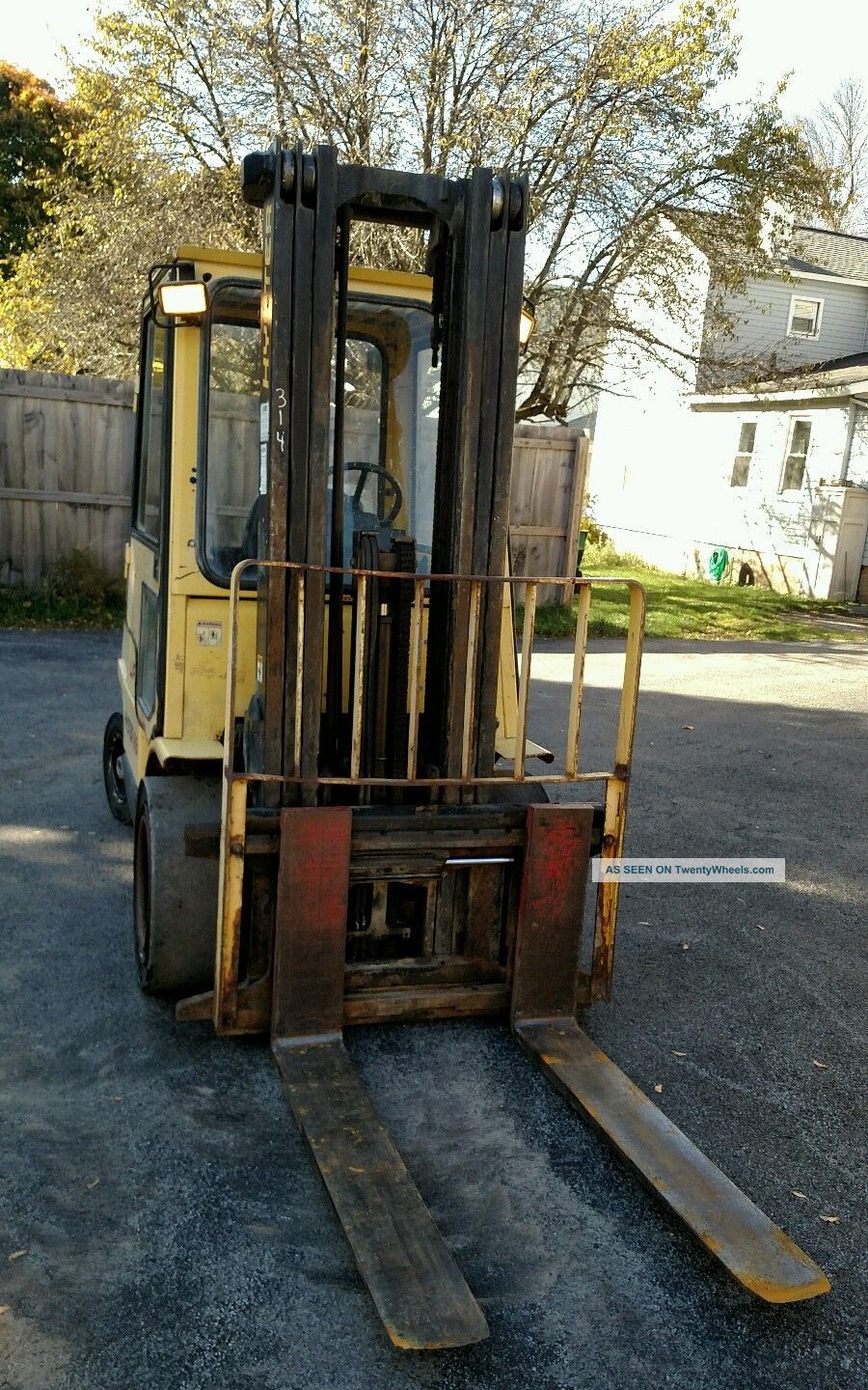 Hyster H65xm 4800 Pound Diesel Forklift Fork Truck Lift Tow Motor W Cab