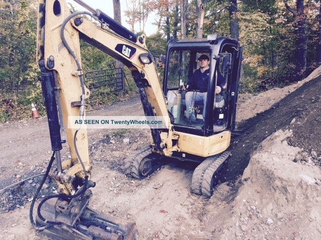 08 Caterpillar 303c Cr Mini Excavator Push Blade Enclosed Cab W A/c Excavators photo