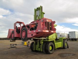 Clark 45,  000 Lbs.  Pneumatic Tired Forklift.  Cab,  Cummins Diesel,  Fork Positioner photo