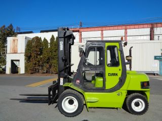 Clark Cmp40d 8,  000 Lbs Pneumatic Forklift - Enclosed Cab With Heat - Side Shift photo