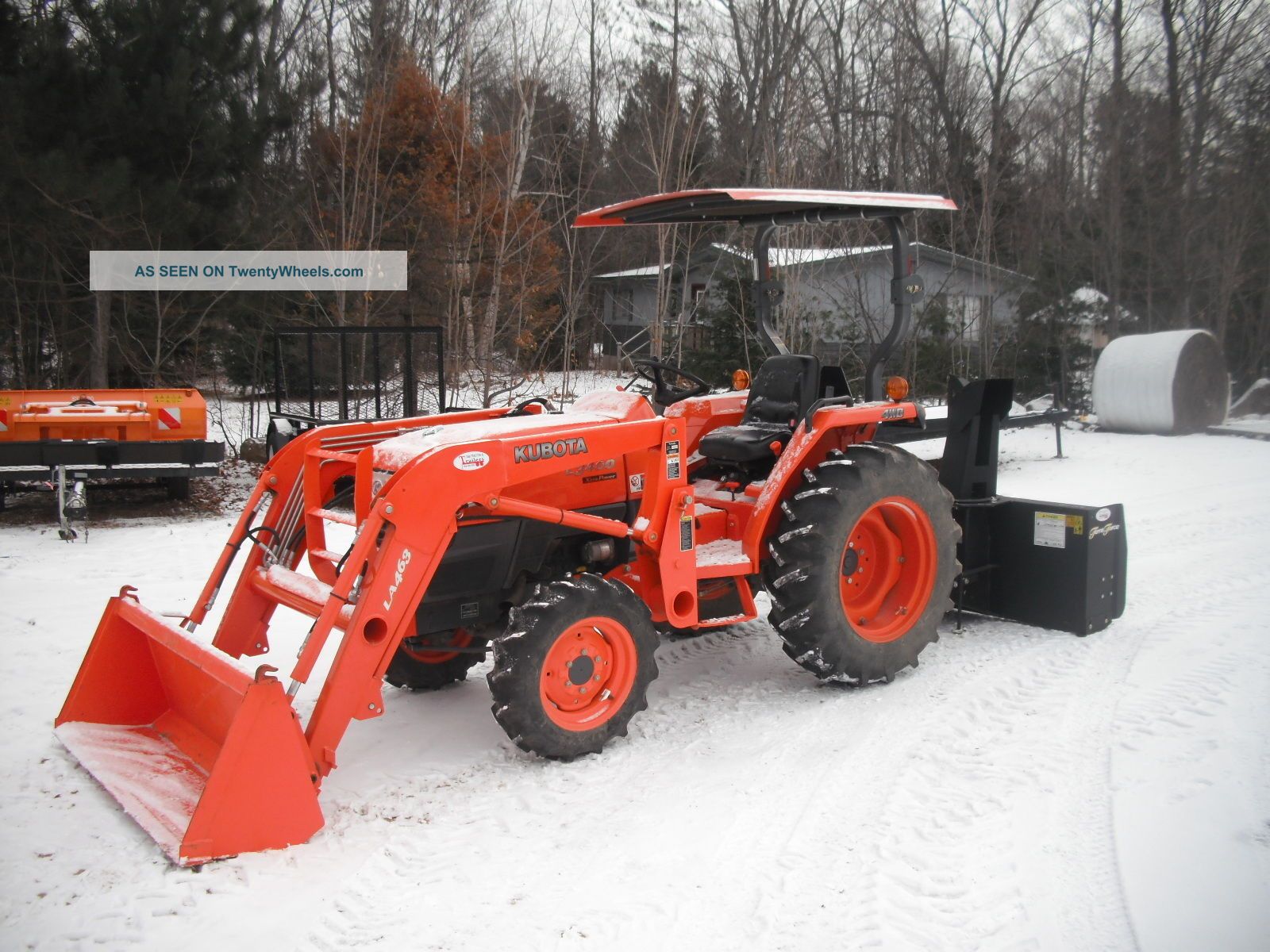 Kubota L3400 Loader 4x4 Snowblower Compact Tractor 89 Hours