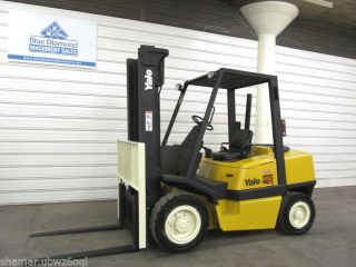 2004 ' Yale Gdp080,  8,  000 Diesel Pneumatic Tire Forklift,  2 Stage,  H80ft H80xm photo