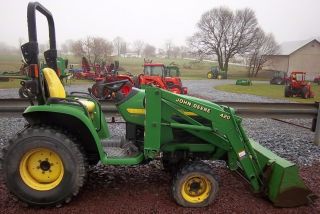 2004 John Deere 4210 Compact 4wd Tractor With J.  D.  420 Loader photo