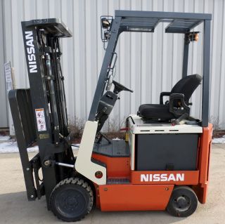 Nissan Model Csp01l18s (2006) 3500lbs Capacity Great 4 Wheel Electric Forklift photo