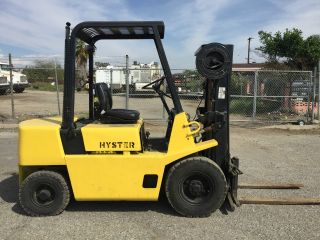 Hyster H40 - Xl - Mil Fork Forklift 4000lb Air Tires Diesel Powered Lift Hyster photo