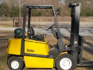 2005 Yale 5000 Lb Pneumatic Tire Forklift 3 Stage Mast Lp Sideshifter photo