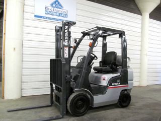 2009 ' Nissan 4,  000 Pneumatic Forklift,  Lp Gas Engine,  2 Stage Lift,  2549 Hours photo