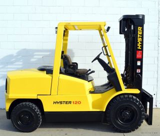2005 Hyster H120xm 12000 Lb Diesel Pneumatic Forklift 12,  000 Lb Air Tires photo