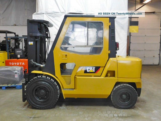 2006 Cat Caterpillar Dp45k 10000lb Pneumatic Forklift Diesel Lift Truck
