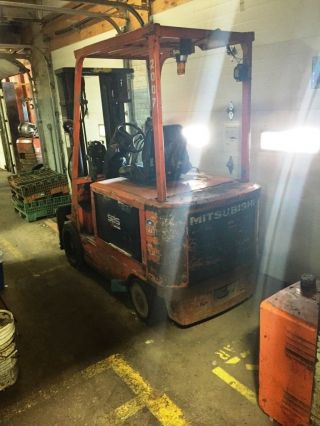 Mitsubishi 30 Electric Forklift - Side Shift,  Triple Mast With Battery Charger photo