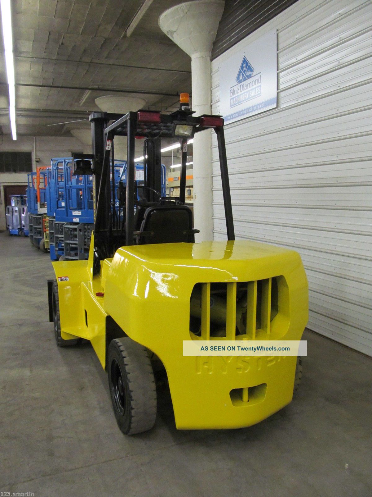 1998 ' Hyster H90xl, 9, 000 Forklift, Pneumatic, Gas Engine, Two Stage