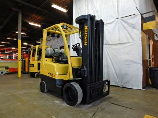 2010 Hyster S50ft 5000lb Smooth Cushion Tires Forklift Lpg Lift Truck Hi Lo photo