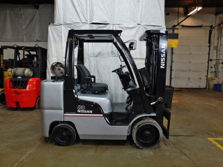 2008 Nissan Cf80 8000lb Cushion Forklift Lpg Fuel Lift Truck 88/181 Hi Lo photo