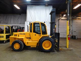 2009 Sellick S120 12000lb Pneumatic Forklift Diesel Lift Truck Cab W/ Heat Hi Lo photo