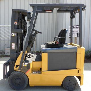 Caterpillar Model Ex5000 (2010) 5000lb Capacity Great 4 Wheel Electric Forklift photo