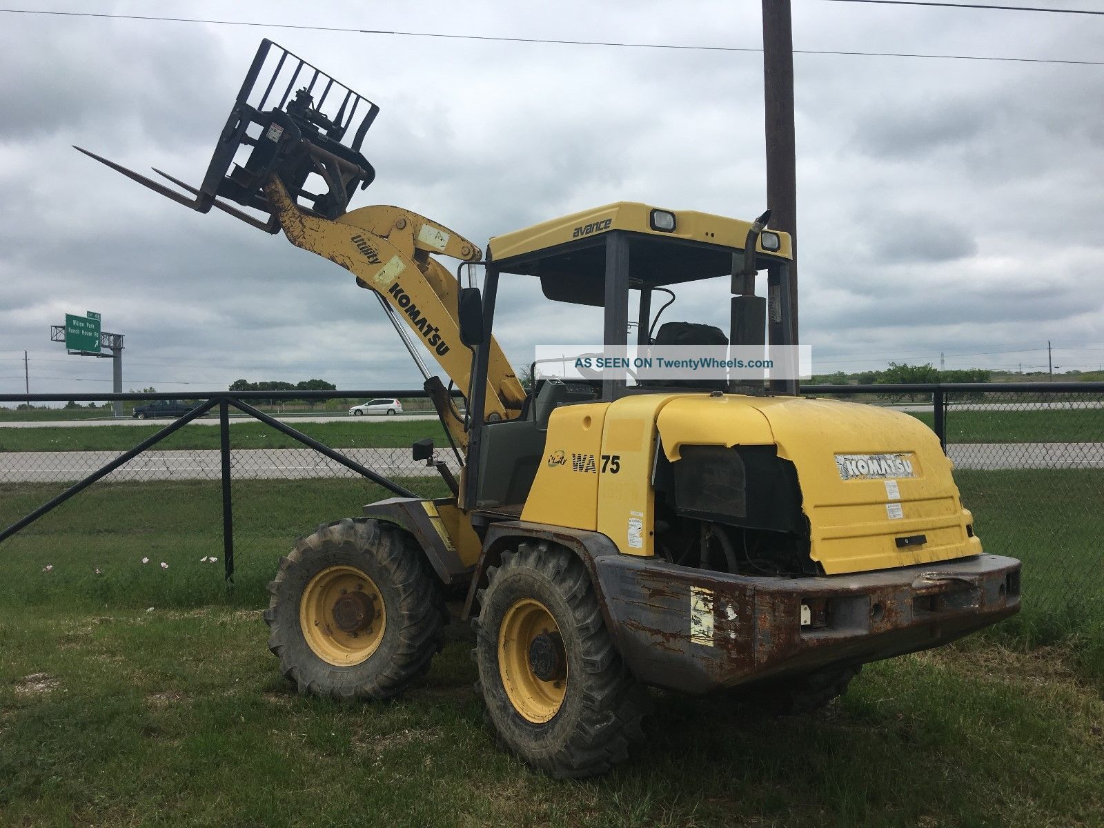 Komatsu Wheel Loader Wa75 3 Diesel 4x4 Forks Auxiliary Hydraulics
