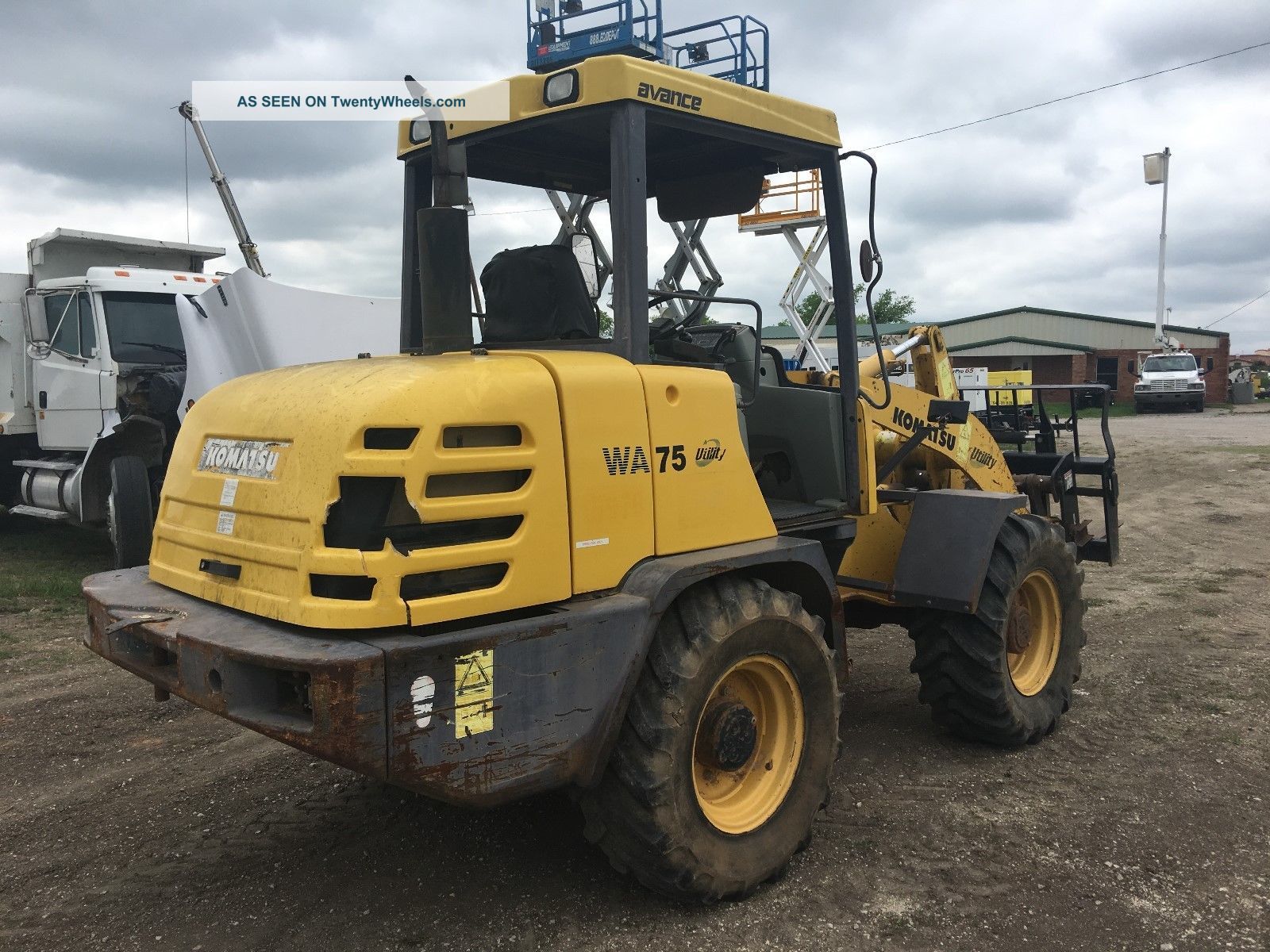 Komatsu Wheel Loader Wa75 3 Diesel 4x4 Forks Auxiliary Hydraulics