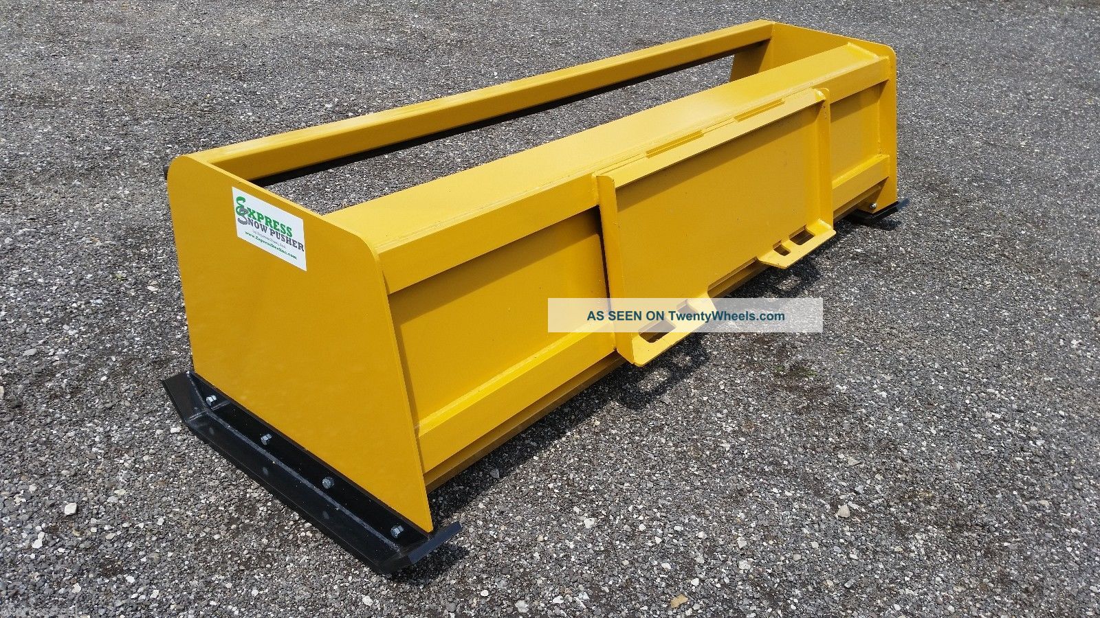 Heavy Duty 96" X 36" Skid Steer Snow Pusher Box Plow – Fits Bobcat, CAT, Case, JCB – Made In USA