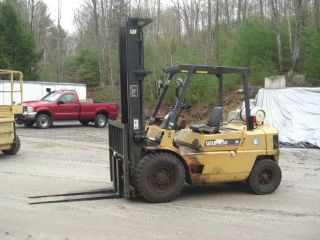 1997 Caterpillar Cat Gp40k 8000lb Pneumatic Forklift Lpg Lift Truck 118/187 photo