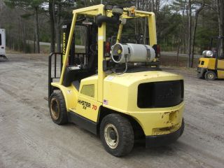 2002 Hyster H70xm 7,  000 Lb Capacity Propane Forklift photo