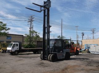 2006 Nissan Diesel 15,  500 Solid Pneumatic Forklift Dual Drives 4 Ways photo