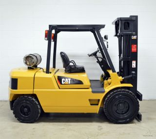 Caterpillar 11000 Lb Lpg Pneumatic Forklift 11,  000 Gp50k Cat Tire Yard Truck photo