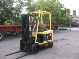 2007 Hyster 6000 Lb Electric Forklift Triple Mast,  4 Ways Late Model Battery photo