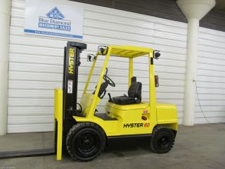 Hyster H60xm 6,  000 Pneumatic Tire Forklift,  Diesel,  3 Stage,  S/s,  Glp060, photo