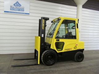 2005 ' Hyster H50ft,  5,  000 Diesel,  Pneumatic Tire Forklift,  3 Stage,  S/s,  Glp050 photo