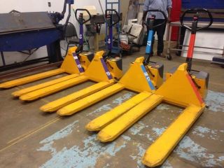 4 Southworth Semi - Electric High Lift Pallet Jacks (quantity Of 4x) photo
