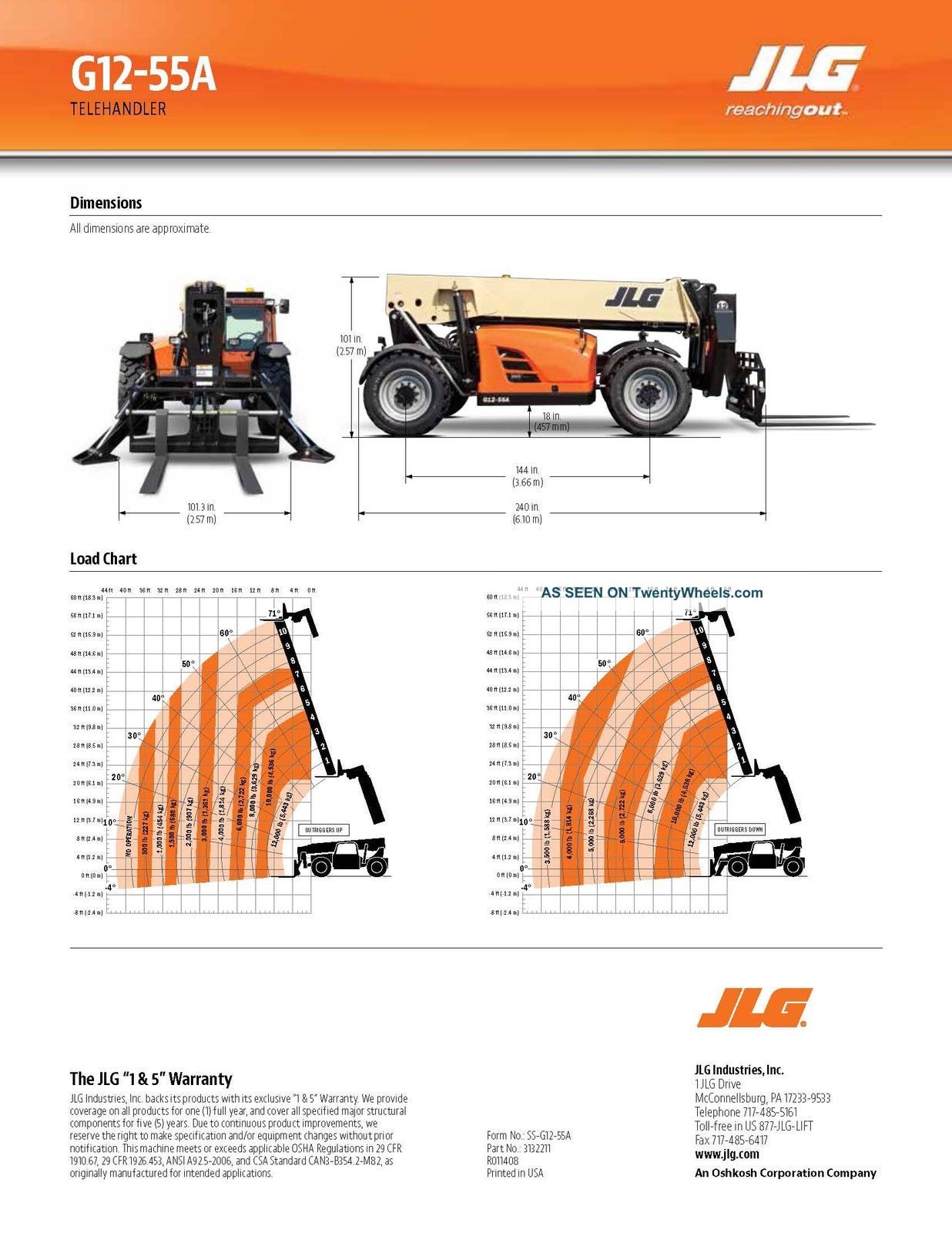 2012 Jlg G12 55a Telehandler Telehandler 2012 Jlg G12 55a Telehandler Telehandler