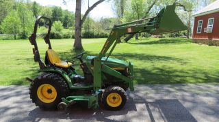 2003 John Deere 4110 4x4 Compact Utility Tractor W/ Loader & Belly Mower Hydro photo