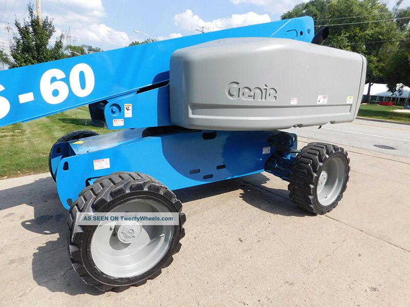 2007 Genie S60 500lb Pneumatic Boom Lift Diesel Lift Truck Man Lift 4x4